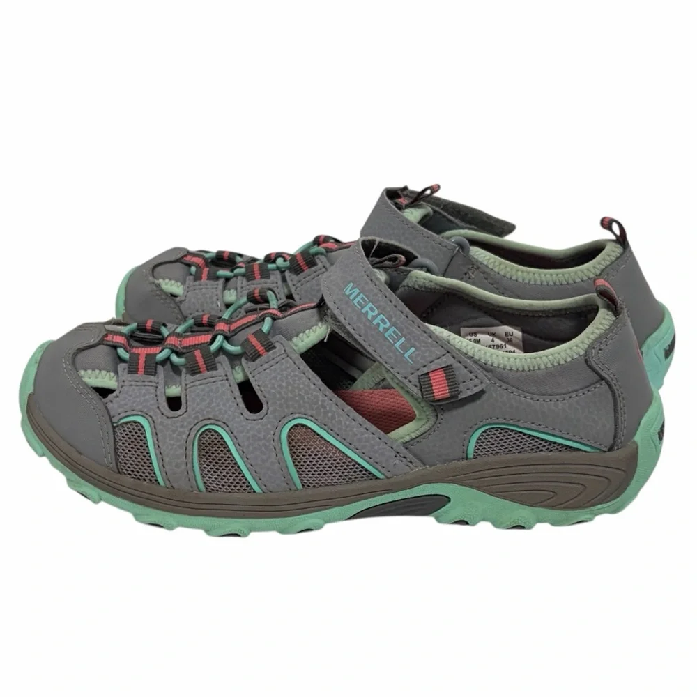 Merrell Grey Unisex Hydro H2O Hiker Water Shoes Sandals - Almost New - Big Kid 5